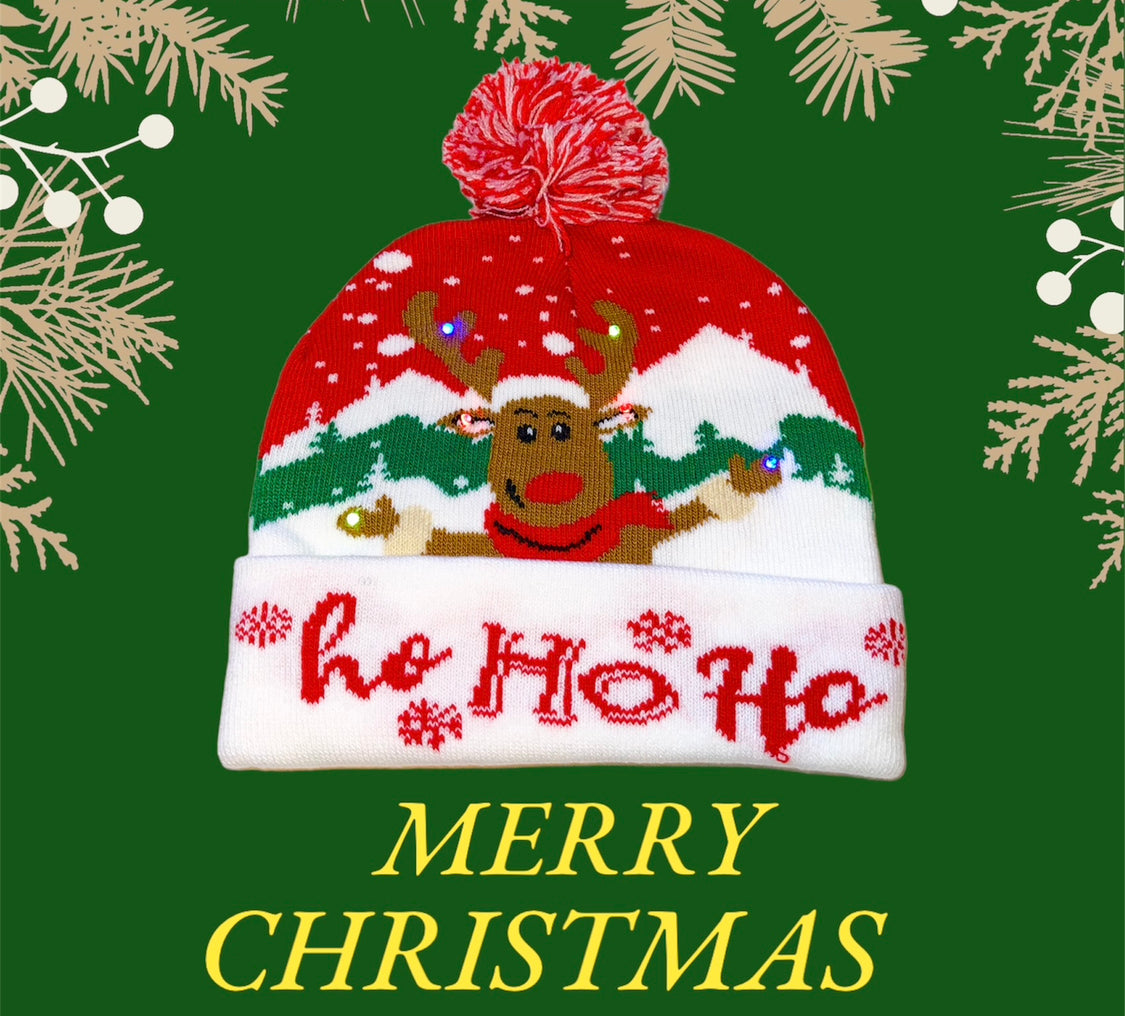 Weihnachtsmützen mit Beleuchtung