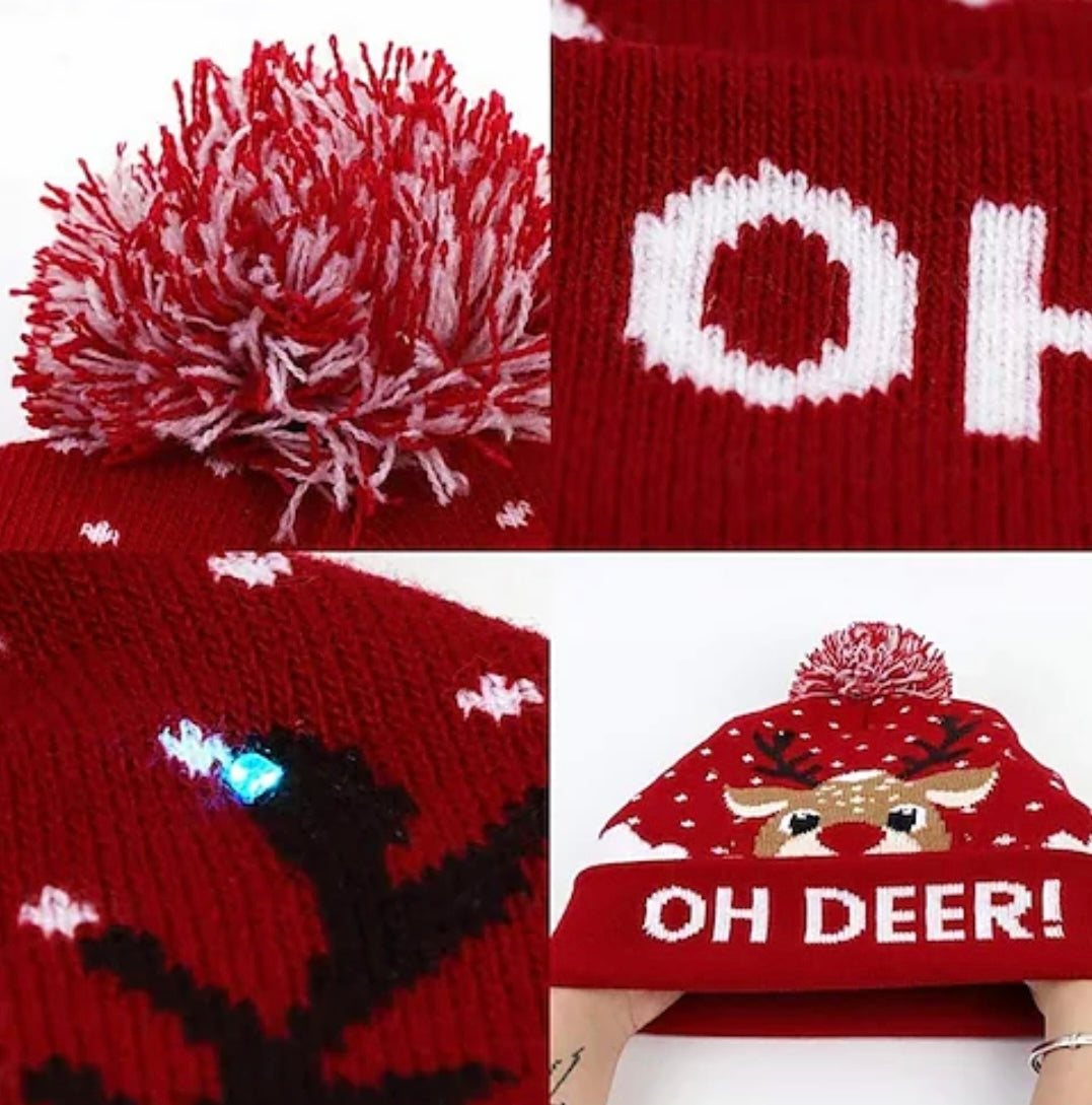 Weihnachtsmützen mit Beleuchtung