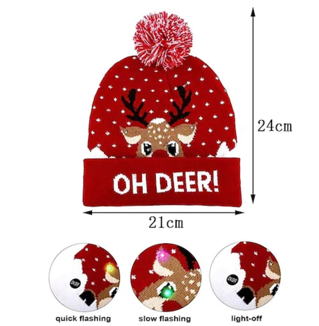 Weihnachtsmützen mit Beleuchtung